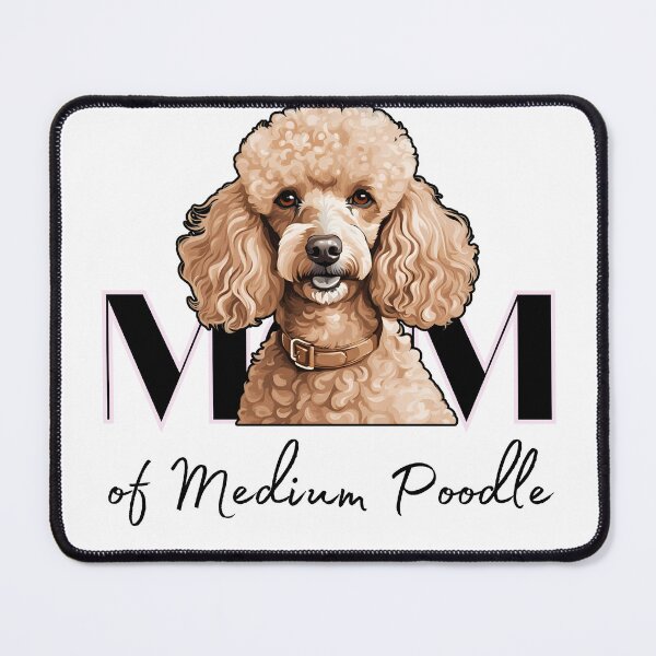 Item preview, Minimalistic aesthetic Mom of white apricot black cream beige medium poodle designed and sold by GoodyPaws.