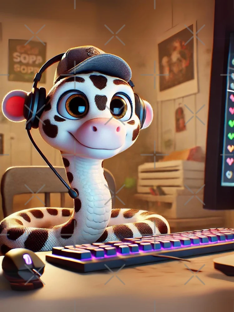 Thumbnail 6 von 6, Premium Oversized Pullover, Gamer Cow Netzpython designt und verkauft von Sillytoe.