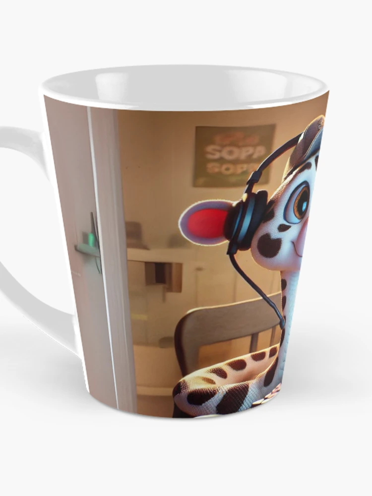 Thumbnail 3 of 4, Coffee Mug, Gamer Cow Reticulated Python designed and sold by Sillytoe.