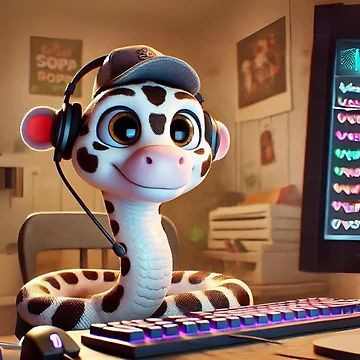 Vorschaubild zum Design Gamer Cow Netzpython von Sillytoe