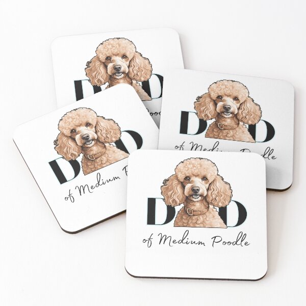 Item preview, Minimalistic aesthetic Dad of white apricot black  cream beige medium poodle designed and sold by GoodyPaws.