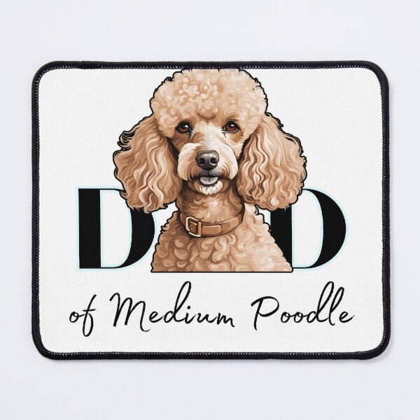 Item preview, Minimalistic aesthetic Dad of white apricot black cream beige medium poodle designed and sold by GoodyPaws.