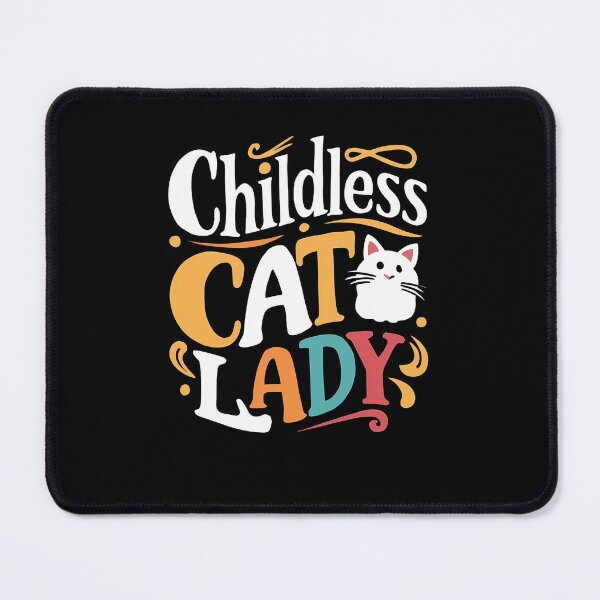 Item preview, Proud Childless Cat Lady T-Shirt Design designed and sold by Egyptian king ⭐⭐⭐⭐⭐.