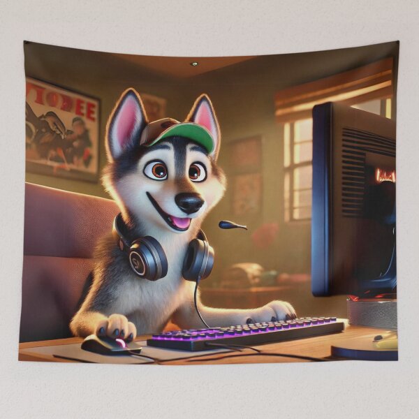 Item preview, Gamer Czechoslovakian Wolfdog designed and sold by Sillytoe.