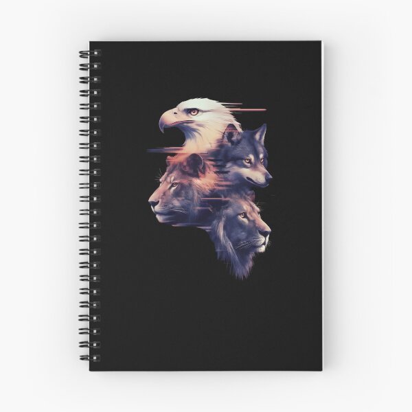 Item preview, Stylized eagle, wolf, and lion in a mesmerizing colour palette designed and sold by MRFEZOO2030.