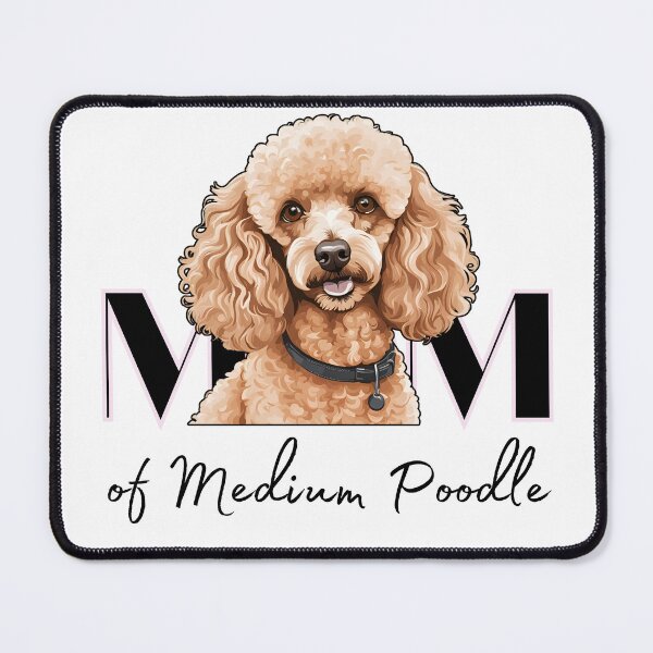 Item preview, Minimalistic aesthetic Mom of white apricot black cream beige medium poodle designed and sold by GoodyPaws.