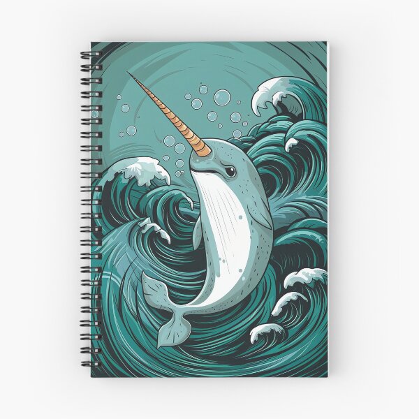 Item preview, Oceanic Narwhal, Marine Life Illustration designed and sold by WILDEVIOLET.