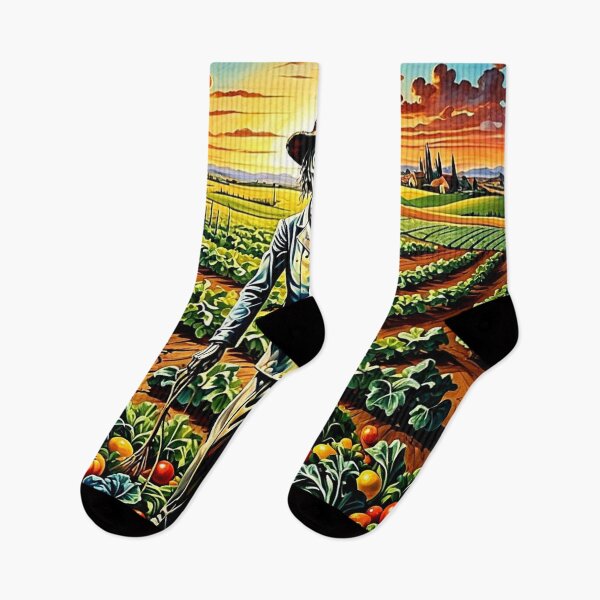 Item preview, Scarecrow in vegetable patch 1 designed and sold by George Hutton Hunter.