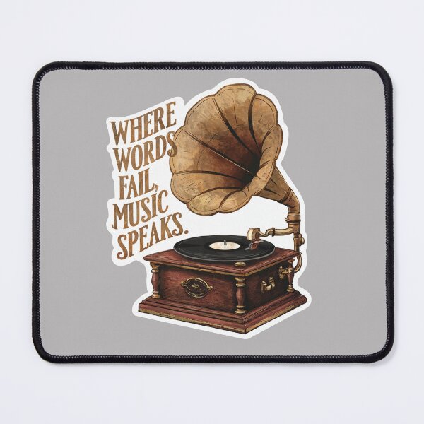 Item preview, Where words fail, music speaks designed and sold by tee-blah-blah.