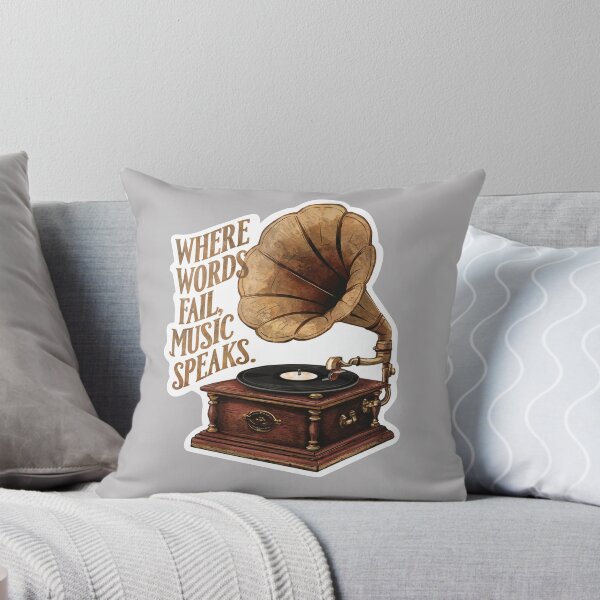 Item preview, Where words fail, music speaks designed and sold by tee-blah-blah.