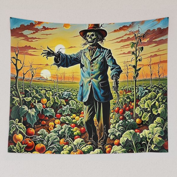 Item preview, Scarecrow in vegetable patch 4 designed and sold by George Hutton Hunter.