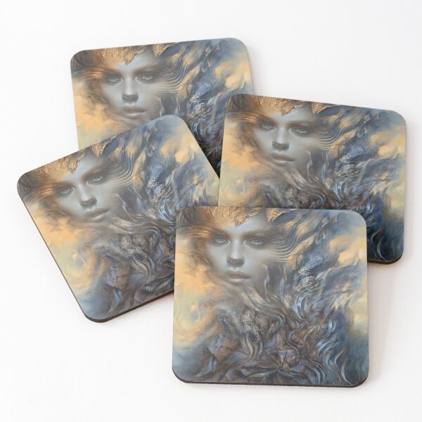 Item preview, Mystical Woman in Blue and Gold designed and sold by VanessaLemen.