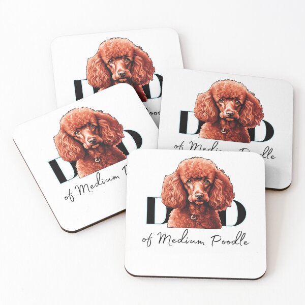 Item preview,  Minimalistic aesthetic Dad of white apricot black  cream beige medium poodle designed and sold by GoodyPaws.
