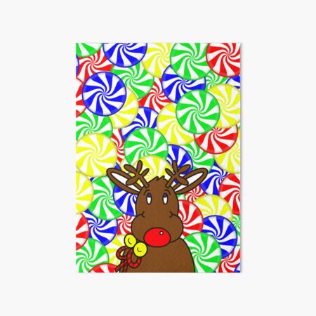 Item preview, Funny Christmas Reindeer Candy designed and sold by Sartoris Art.