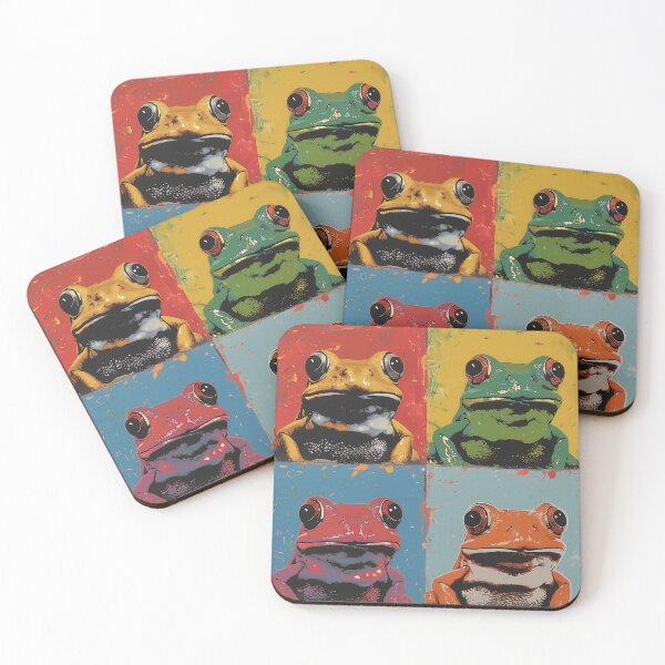 Item preview, Tree Frog Diptych Silverchair Frogstomp Tribute Andy Warhol designed and sold by sμ (smew).