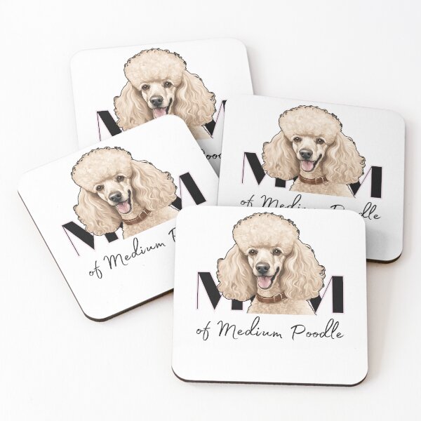 Item preview, Minimalistic aesthetic Mom of white apricot black  cream beige medium poodle designed and sold by GoodyPaws.