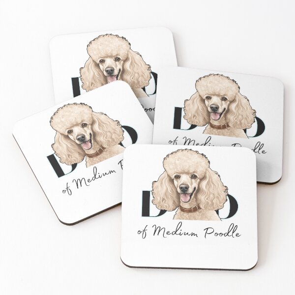 Item preview, Minimalistic aesthetic Dad of white apricot black  cream beige medium poodle designed and sold by GoodyPaws.