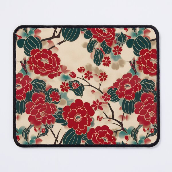 Item preview, Red Japanese Flowers designed and sold by junkydotcom.