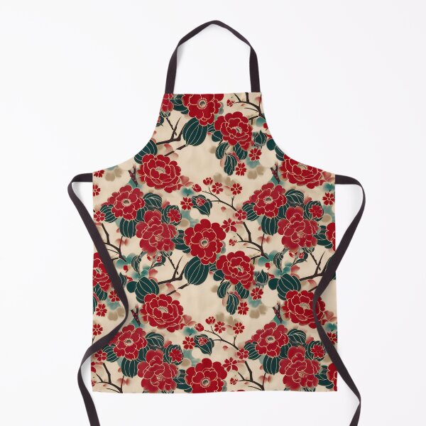 Item preview, Red Japanese Flowers designed and sold by junkydotcom.