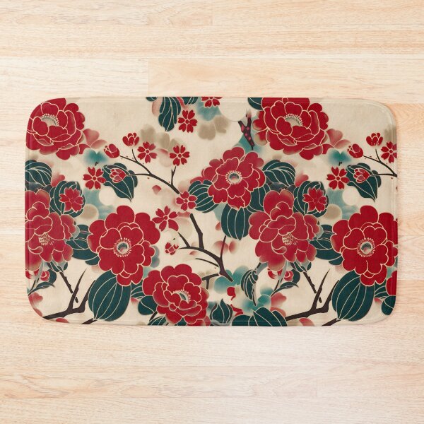 Item preview, Red Japanese Flowers designed and sold by junkydotcom.
