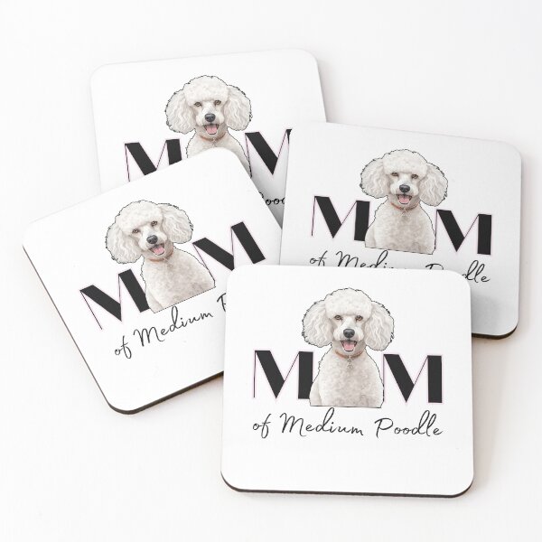 Item preview, Minimalistic aesthetic Mom of white apricot black  cream beige medium poodle designed and sold by GoodyPaws.