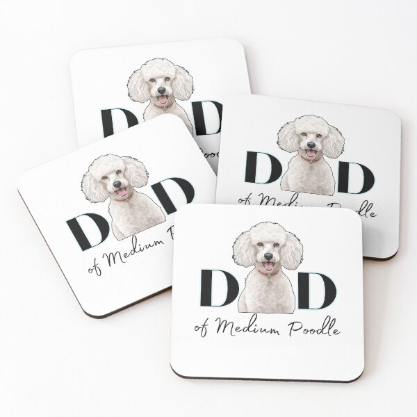 Item preview, Minimalistic aesthetic Dad of white apricot black  cream beige medium poodle designed and sold by GoodyPaws.