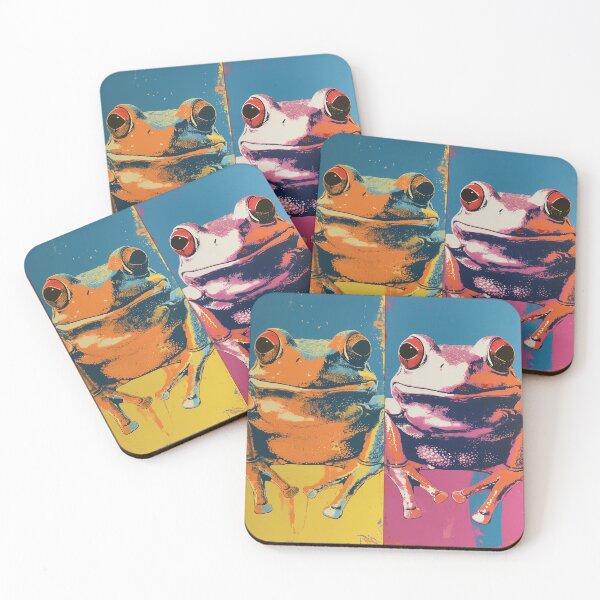Item preview, Tree Frog Diptych Silverchair Frogstomp Tribute Andy Warhol designed and sold by sμ (smew).