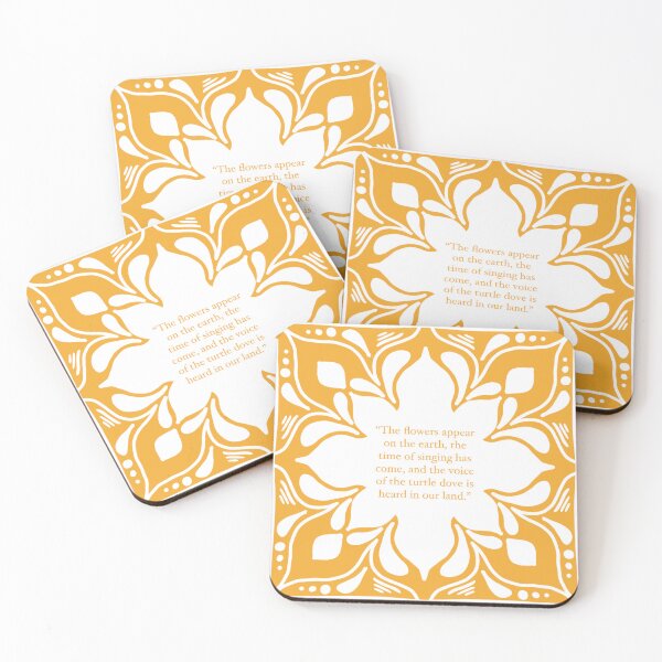 Item preview, (Song of Songs 2:12) Elegant Spanish Tiles Inspired Bible Verse Art  designed and sold by Mayalight.