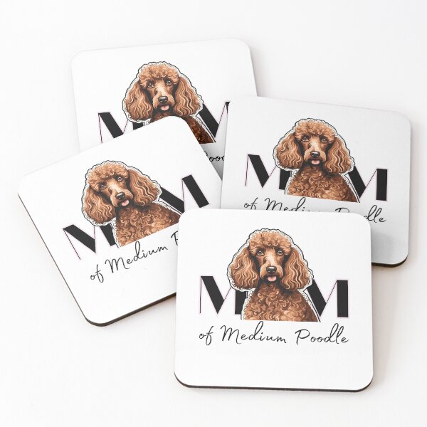 Item preview, Minimalistic aesthetic Mom of white apricot black  cream beige medium poodle designed and sold by GoodyPaws.