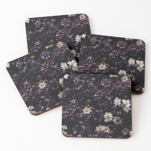 Item preview, Dark flowery bunch of little flowers in black, purple and white shades - dark academia goth girly dried  designed and sold by Fantasy Cache.