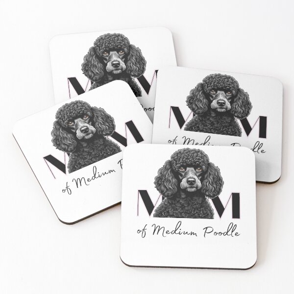 Item preview, Minimalistic aesthetic Mom of white apricot black  cream beige medium poodle designed and sold by GoodyPaws.