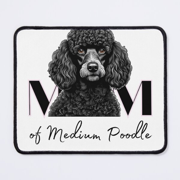 Item preview, Minimalistic aesthetic Mom of white apricot black cream beige medium poodle designed and sold by GoodyPaws.