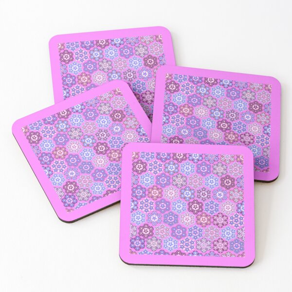 Item preview, Melliflowery Rhododendrons Pinks and Purples on Hot Pink designed and sold by Art in My Loft.