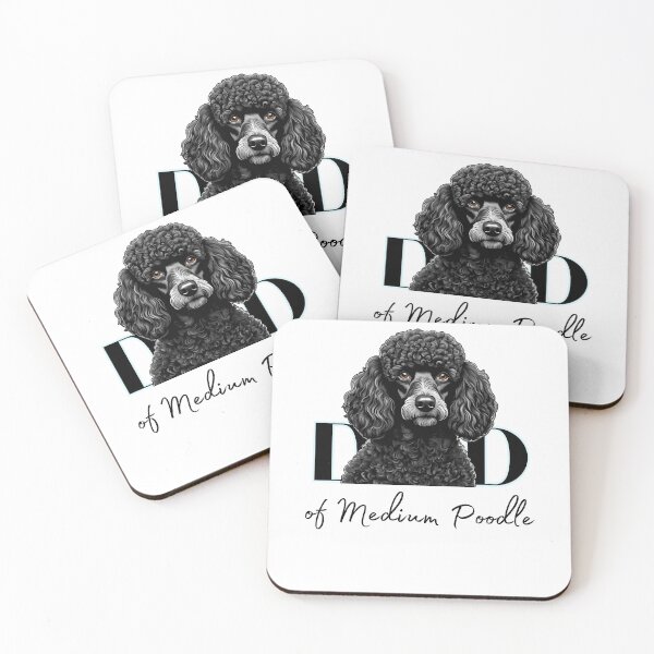 Item preview, Minimalistic aesthetic Dad of white apricot black  cream beige medium poodle designed and sold by GoodyPaws.