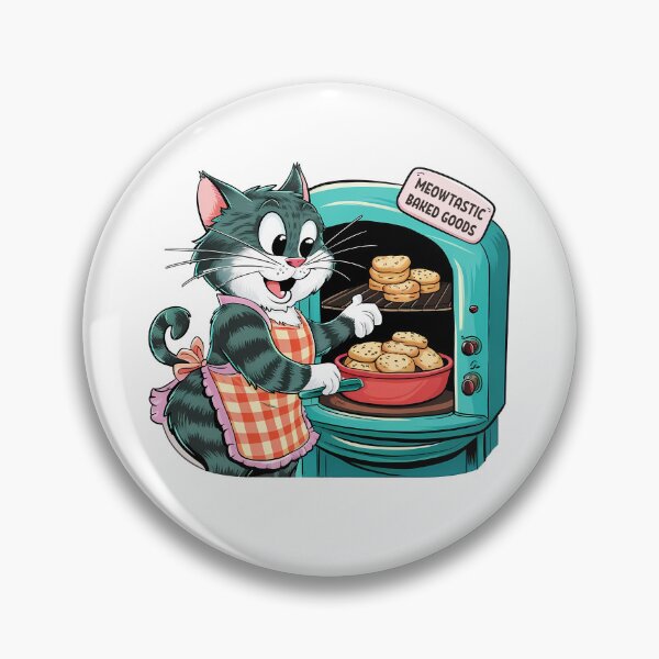 Item preview, Cat Making Biscuits Cat Baking Cookies designed and sold by wowwowmeow.