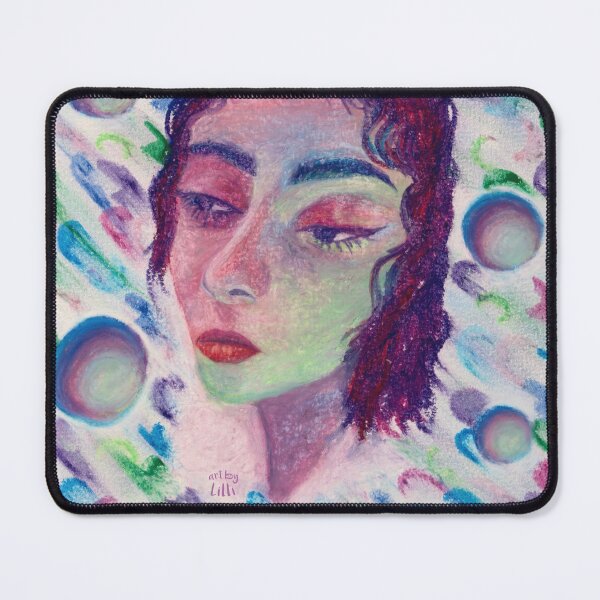 Item preview, Bubbles Portrait - Oil Pastel designed and sold by aartbylilli.