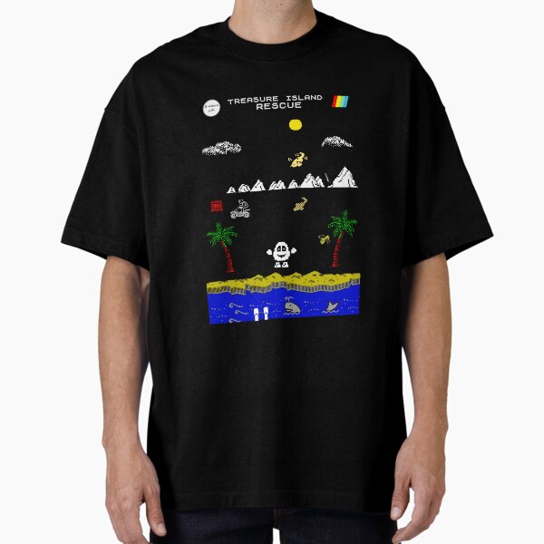 Treasure Island Rescue - ZX Spectrum Computer Game Art Oversized T-Shirt