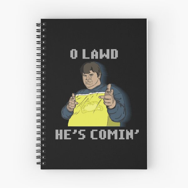 Item preview, O LAWD HE'S COMIN' FAT CAT BIG GUY FAN designed and sold by Madjack Tees Kiwi SuperStore.