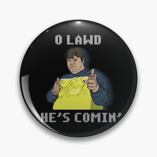 Item preview, O LAWD HE'S COMIN' FAT CAT BIG GUY FAN designed and sold by Madjack Tees Kiwi SuperStore.