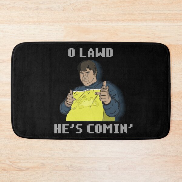 Item preview, O LAWD HE'S COMIN' FAT CAT BIG GUY FAN designed and sold by Madjack Tees Kiwi SuperStore.