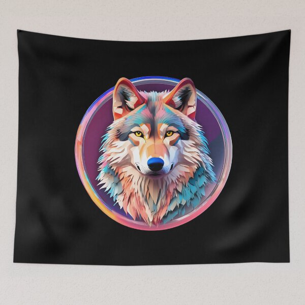 Item preview, Wolf Spirit of the Forest Colorful designed and sold by Aquillashop.