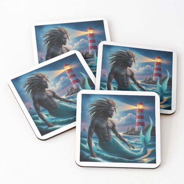 Item preview, African American merman designed and sold by Globalcitytees.