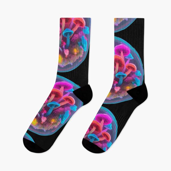 Item preview, Fluorescent Cheerful Colorful Mushrooms designed and sold by Aquillashop.