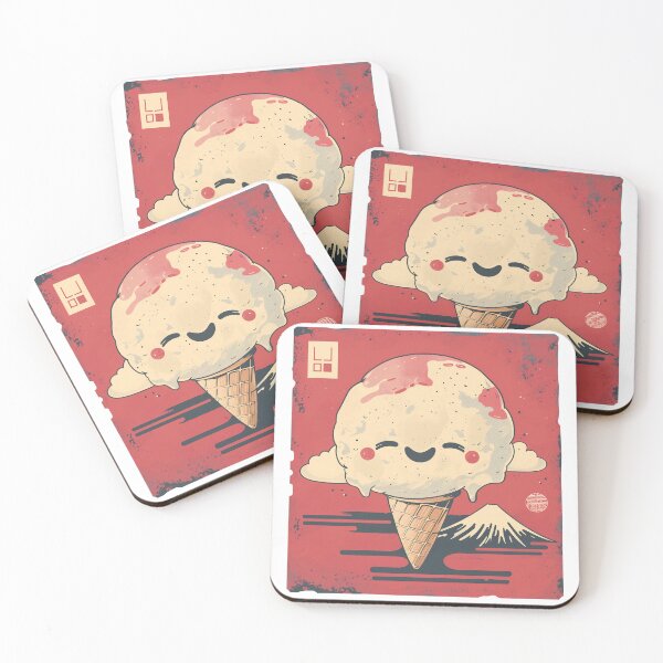 Item preview, Kawaii Japanese style Icecream  Food Illustration designed and sold by nomiraclehere.