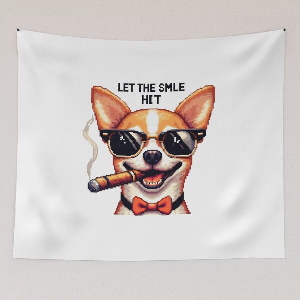 Item preview, The Attitude Chihuahua - Let The Smile Hit designed and sold by SilverLook48.