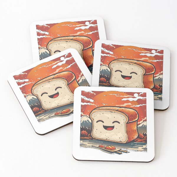 Item preview, Kawaii Japanese style Bread Food Illustration designed and sold by nomiraclehere.