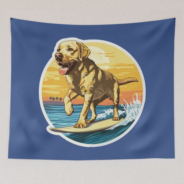 Item preview, Surfing Yellow Lab designed and sold by VelvetRoom.