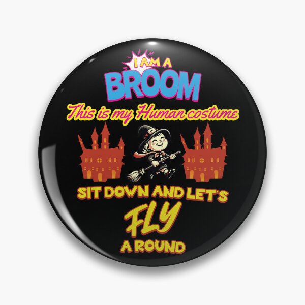 Item preview, Halloween Costume Decoration Fly With Me I'm A Broom designed and sold by LuminOrb.