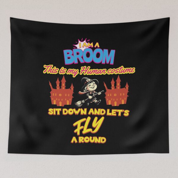 Item preview, Halloween Costume Decoration Fly With Me I'm A Broom designed and sold by LuminOrb.