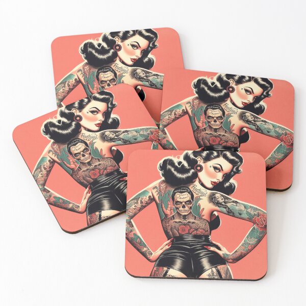 Item preview, Retro Sexy Tattoo Pin-up designed and sold by PulpVintage.